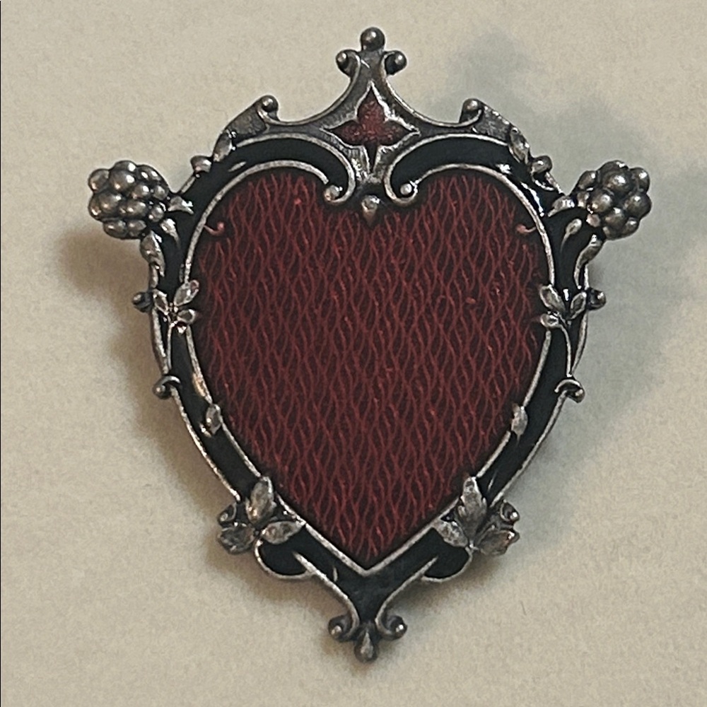 CATHERINE POPESCO France Enamel Red Heart Brooch Dainty